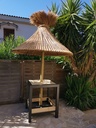 MANGE DEBOUT METAL ET BOIS 1.00 X 1.00